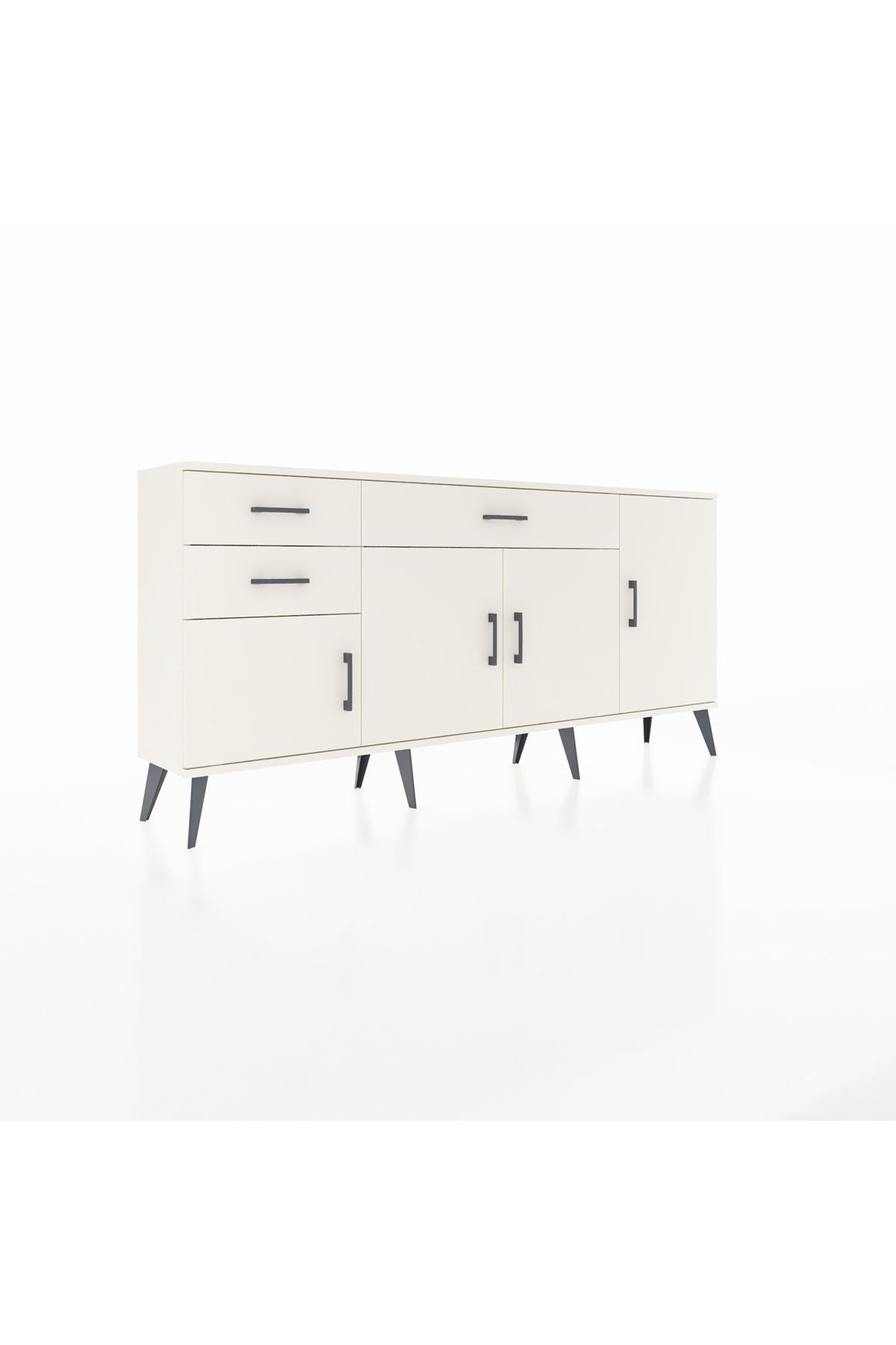 Arges Konsol 3 Raflı 3 Çekmeceli 4 Kapaklı 176x30x83 - S148M025V04A