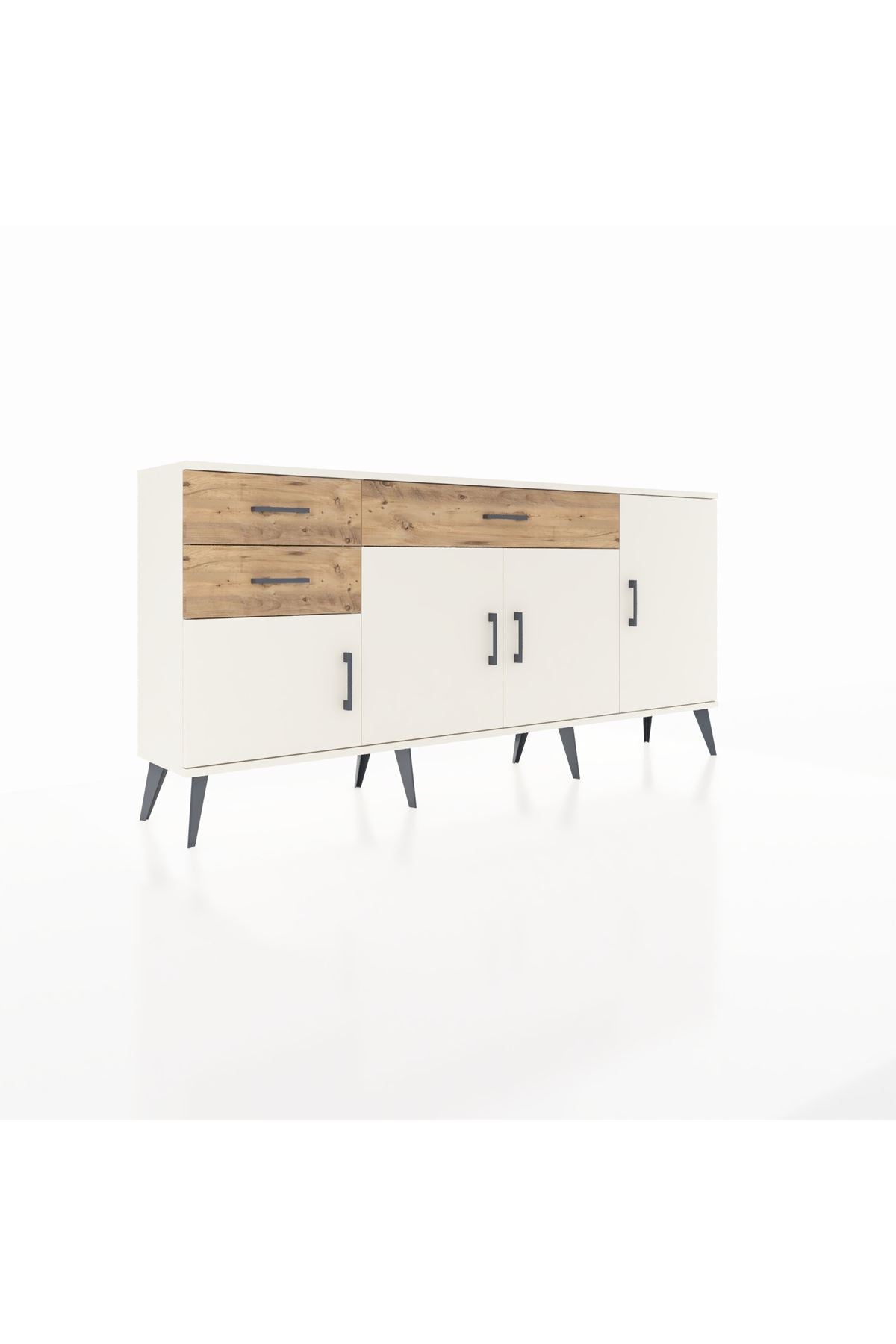 Arges Konsol 3 Raflı 3 Çekmeceli 4 Kapaklı 176x30x83 - S148M025V06A