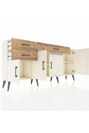 Arges Konsol 3 Raflı 3 Çekmeceli 4 Kapaklı 176x30x83 - S148M025V06A