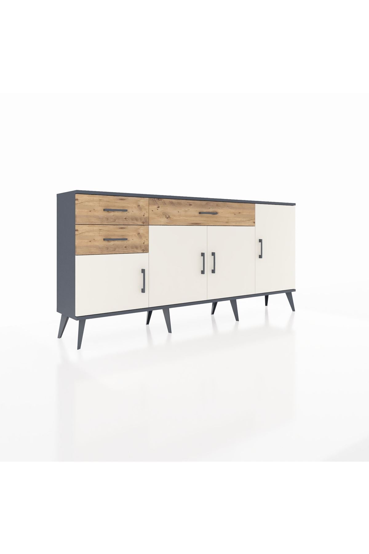 Arges Konsol 3 Raflı 3 Çekmeceli 4 Kapaklı 176x30x83 - S148M025V15A