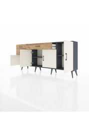 Arges Konsol 3 Raflı 3 Çekmeceli 4 Kapaklı 176x30x83 - S148M025V15A