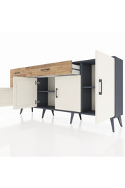 Arges Konsol 3 Raflı 3 Çekmeceli 4 Kapaklı 176x30x83 - S148M025V15A