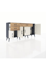 Arges Konsol 3 Raflı 3 Çekmeceli 4 Kapaklı 176x30x83 - S148M025V15A