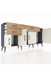 Arges Konsol 3 Raflı 3 Çekmeceli 4 Kapaklı 176x30x83 - S148M025V15A