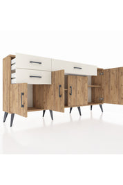 Arges Konsol 3 Raflı 3 Çekmeceli 4 Kapaklı 176x30x83 - S148M025V19A