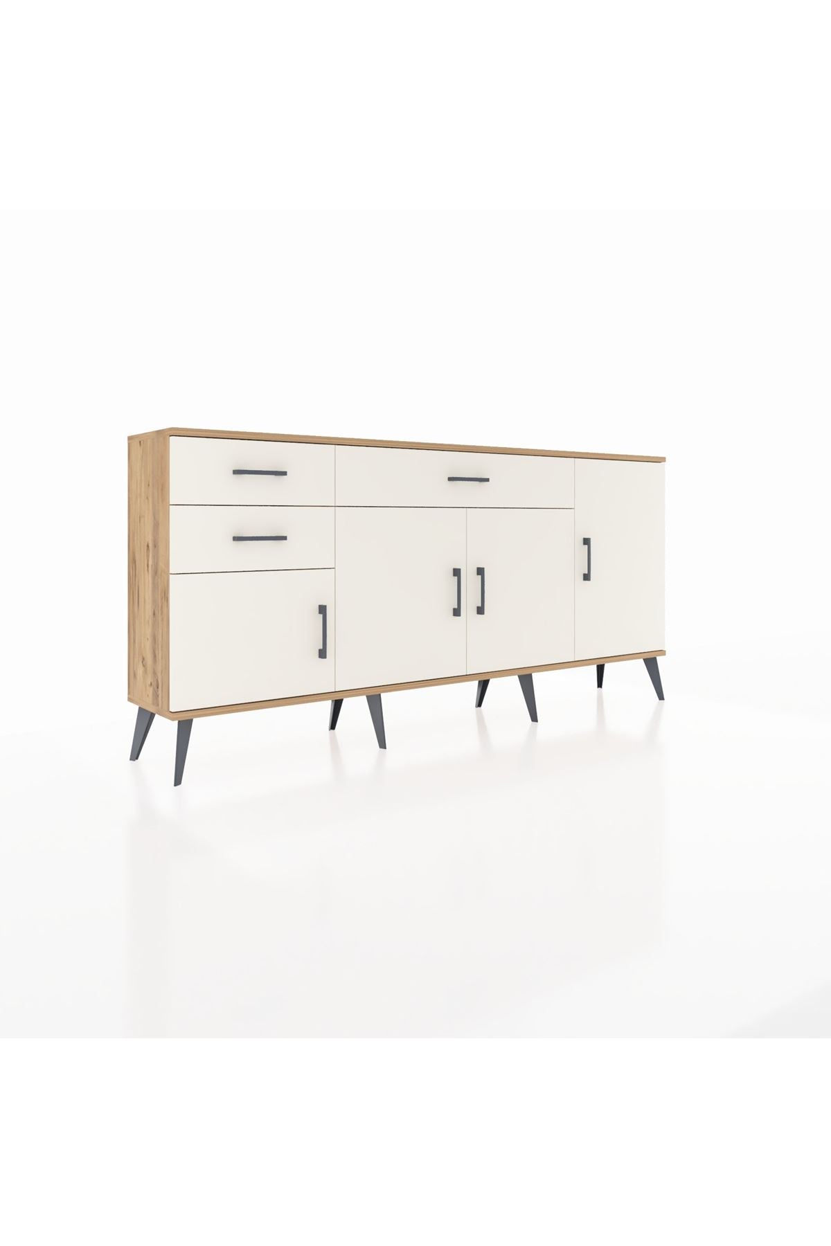 Arges Konsol 3 Raflı 3 Çekmeceli 4 Kapaklı 176x30x83 - S148M025V22A