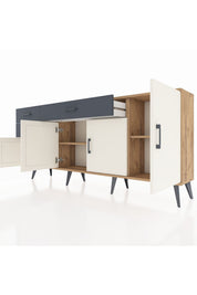 Arges Konsol 3 Raflı 3 Çekmeceli 4 Kapaklı 176x30x83 - S148M025V23A