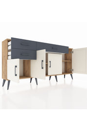 Arges Konsol 3 Raflı 3 Çekmeceli 4 Kapaklı 176x30x83 - S148M025V23A