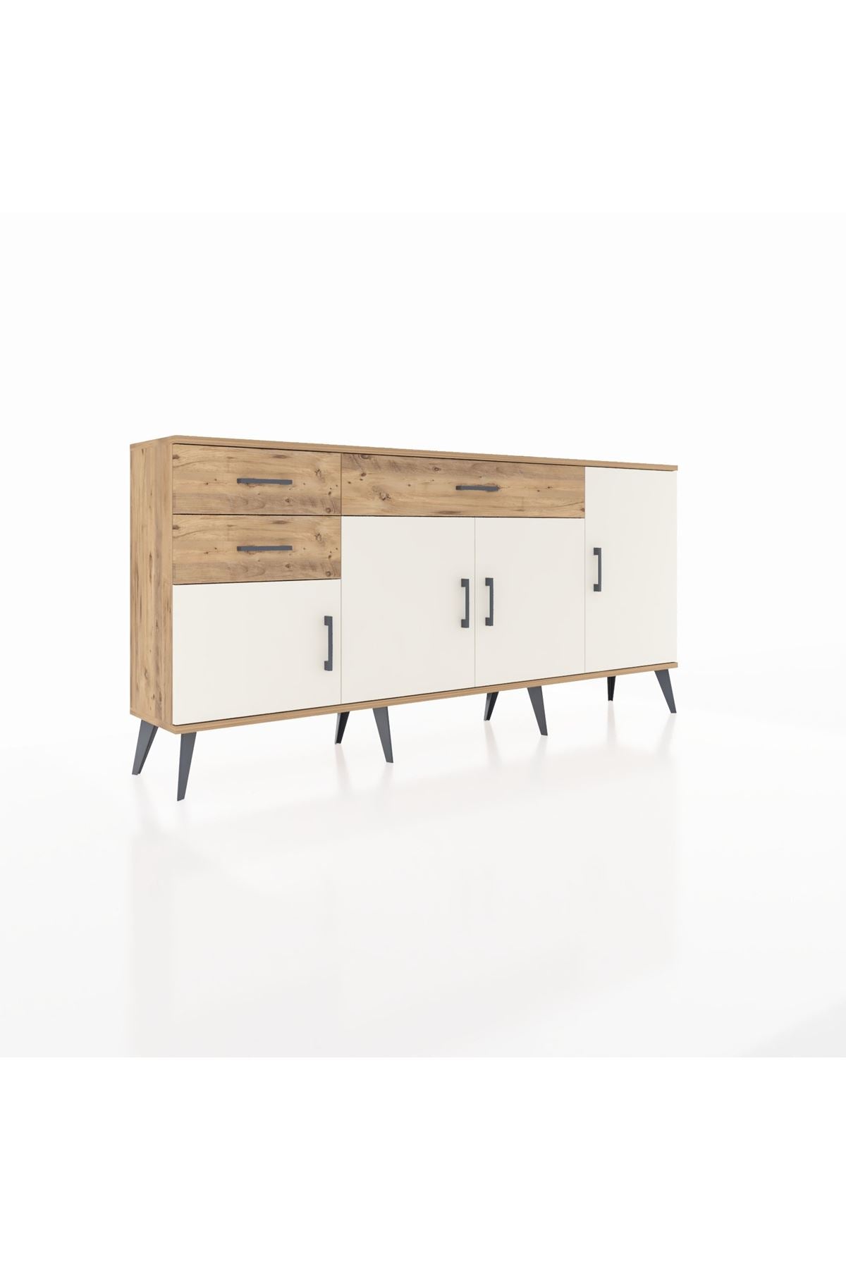 Arges Konsol 3 Raflı 3 Çekmeceli 4 Kapaklı 176x30x83 - S148M025V24A