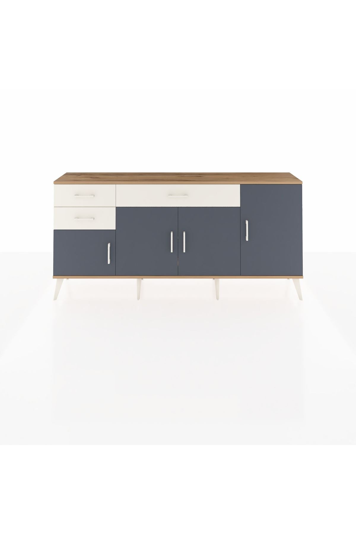Arges Konsol 3 Raflı 3 Çekmeceli 4 Kapaklı 176x30x83 - S148M025V25A