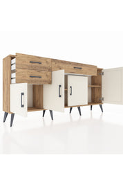 Arges Konsol 3 Raflı 3 Çekmeceli 4 Kapaklı 176x30x83 - S148M025V24A
