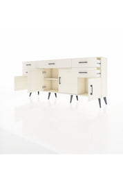 Arges Konsol Tek Raflı 5 Çekmeceli 4 Kapaklı 176x30x83 - S148M026V04A