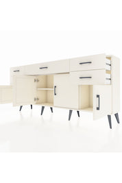 Arges Konsol Tek Raflı 5 Çekmeceli 4 Kapaklı 176x30x83 - S148M026V04A