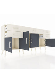 Arges Konsol Tek Raflı 5 Çekmeceli 4 Kapaklı 176x30x83 - S148M026V07A