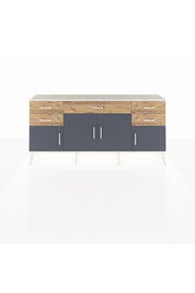 Arges Konsol Tek Raflı 5 Çekmeceli 4 Kapaklı 176x30x83 - S148M026V09A