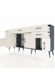 Arges Konsol Tek Raflı 5 Çekmeceli 4 Kapaklı 176x30x83 - S148M026V13A