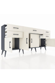 Arges Konsol Tek Raflı 5 Çekmeceli 4 Kapaklı 176x30x83 - S148M026V13A