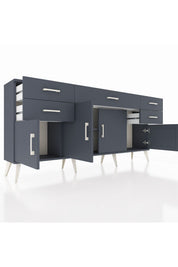 Arges Konsol Tek Raflı 5 Çekmeceli 4 Kapaklı 176x30x83 - S148M026V17A