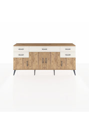 Arges Konsol Tek Raflı 5 Çekmeceli 4 Kapaklı 176x30x83 - S148M026V19A