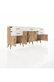 Arges Konsol Tek Raflı 5 Çekmeceli 4 Kapaklı 176x30x83 - S148M026V19A