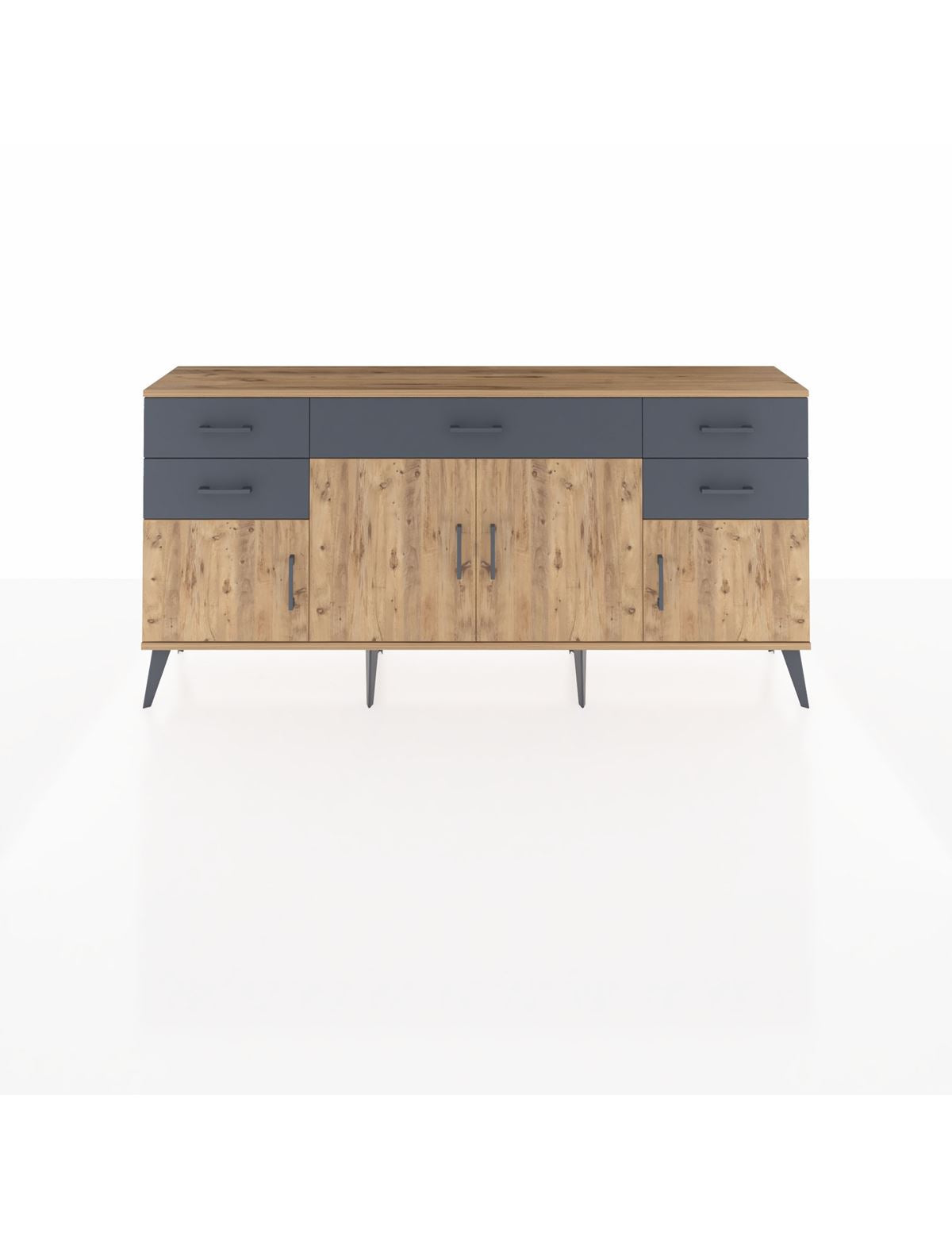 Arges Konsol Tek Raflı 5 Çekmeceli 4 Kapaklı 176x30x83 - S148M026V20A