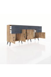 Arges Konsol Tek Raflı 5 Çekmeceli 4 Kapaklı 176x30x83 - S148M026V20A