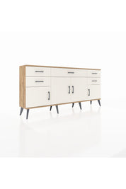 Arges Konsol Tek Raflı 5 Çekmeceli 4 Kapaklı 176x30x83 - S148M026V22A