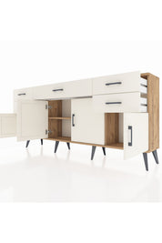 Arges Konsol Tek Raflı 5 Çekmeceli 4 Kapaklı 176x30x83 - S148M026V22A