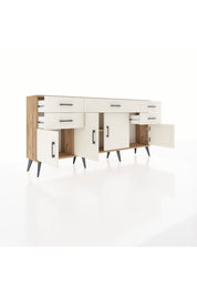 Arges Konsol Tek Raflı 5 Çekmeceli 4 Kapaklı 176x30x83 - S148M026V22A