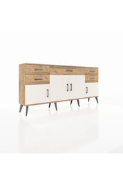 Arges Konsol Tek Raflı 5 Çekmeceli 4 Kapaklı 176x30x83 - S148M026V24A