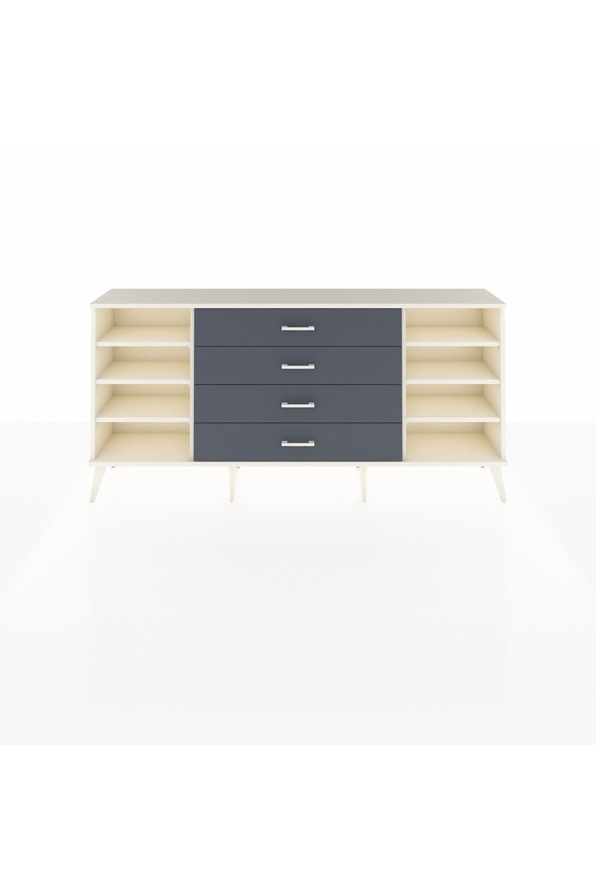 Arges Konsol 6 Raflı 4 Çekmeceli 176x30x83 - S148M027V05A