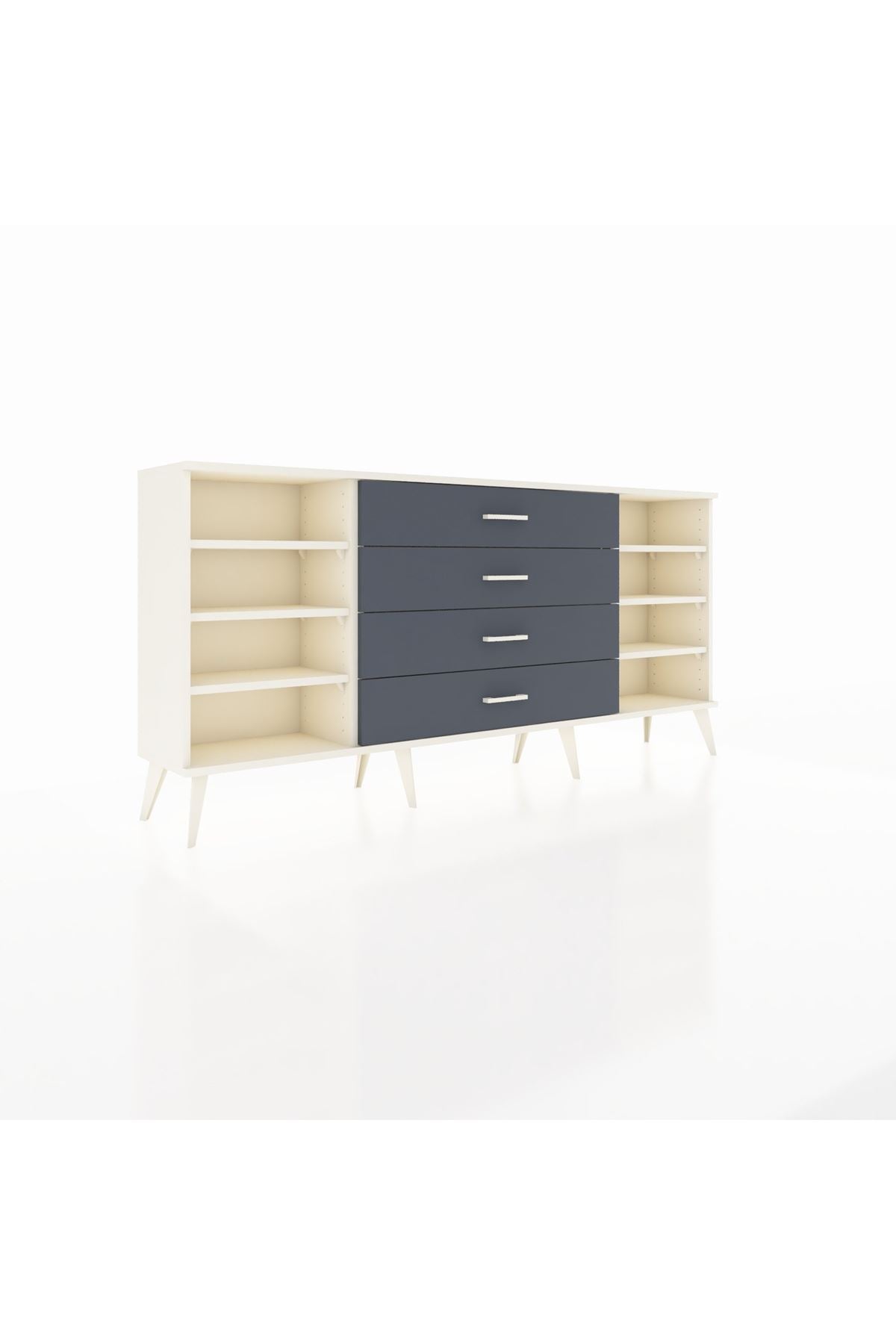 Arges Konsol 6 Raflı 4 Çekmeceli 176x30x83 - S148M027V05A