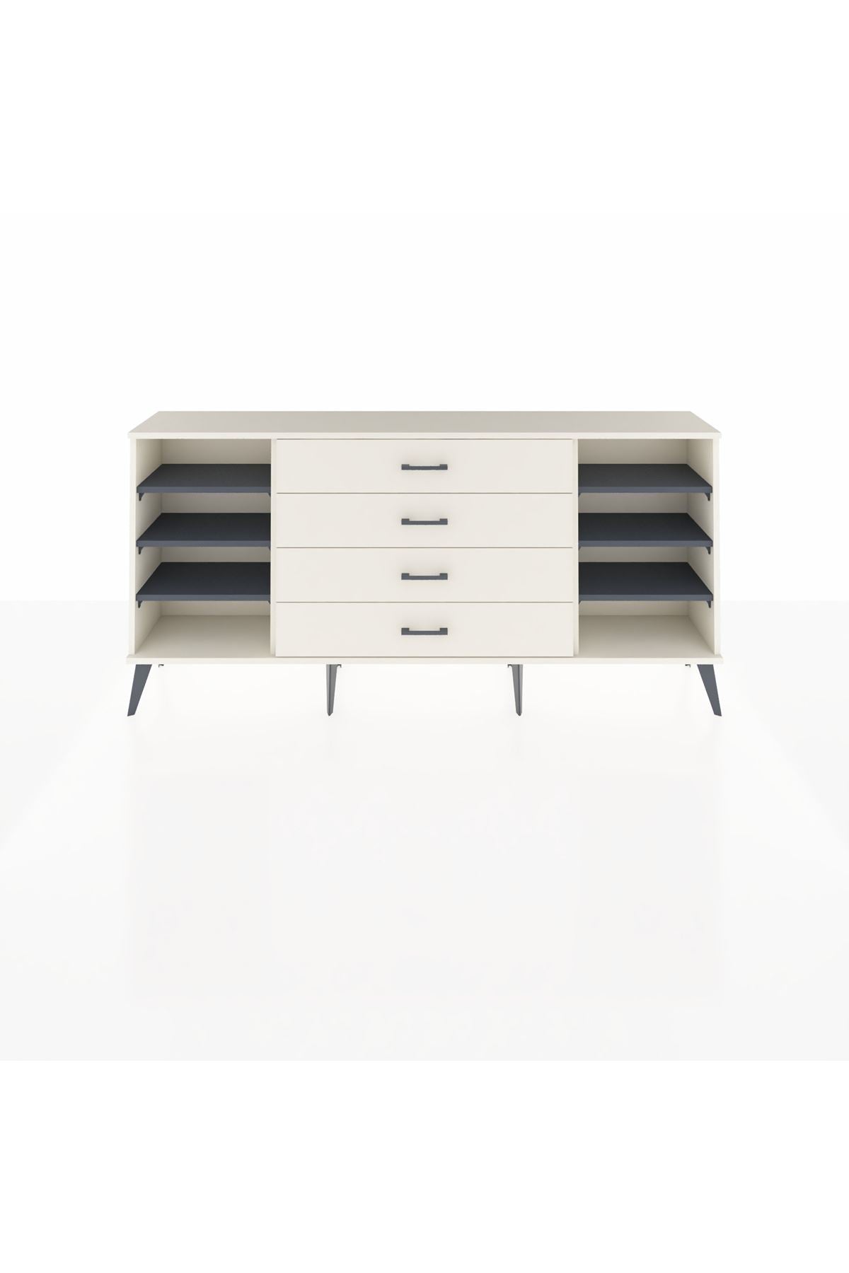 Arges Konsol 6 Raflı 4 Çekmeceli 176x30x83 - S148M027V07A