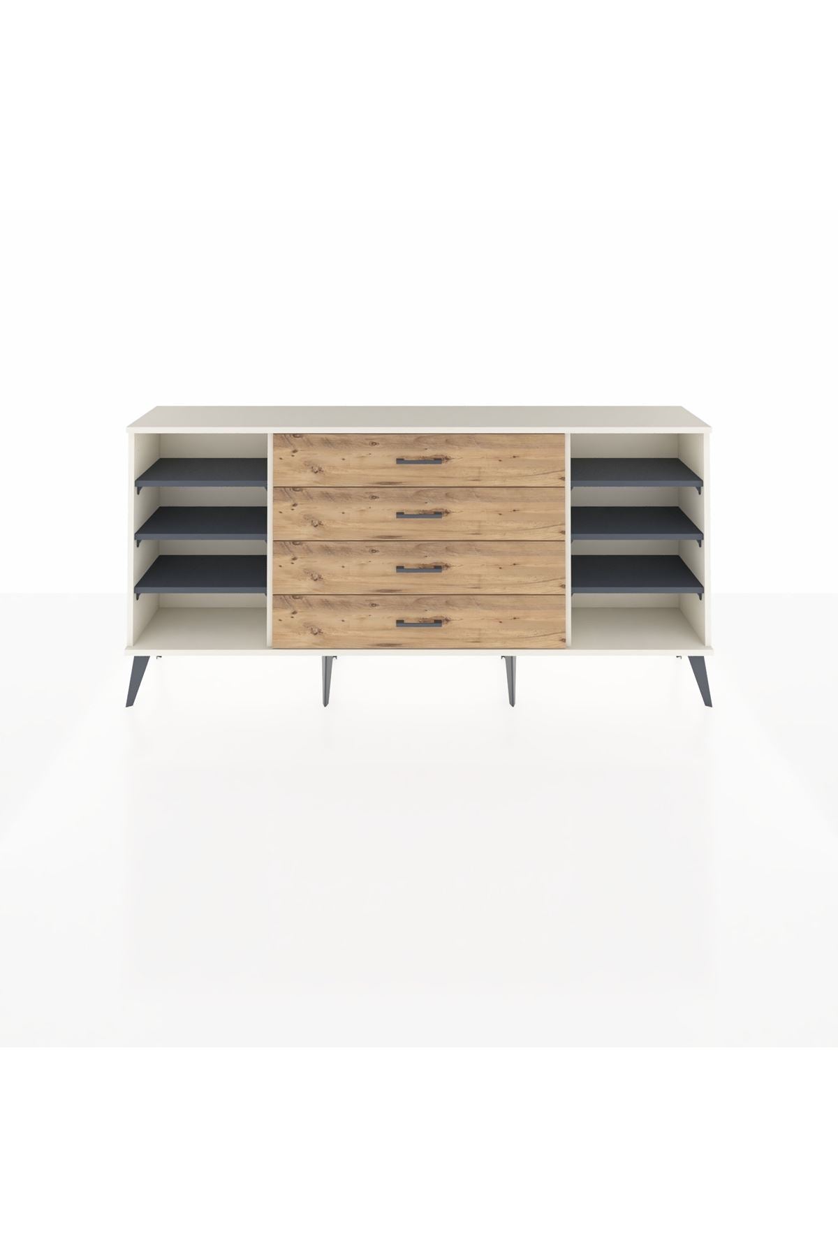 Arges Konsol 6 Raflı 4 Çekmeceli 176x30x83 - S148M027V09A