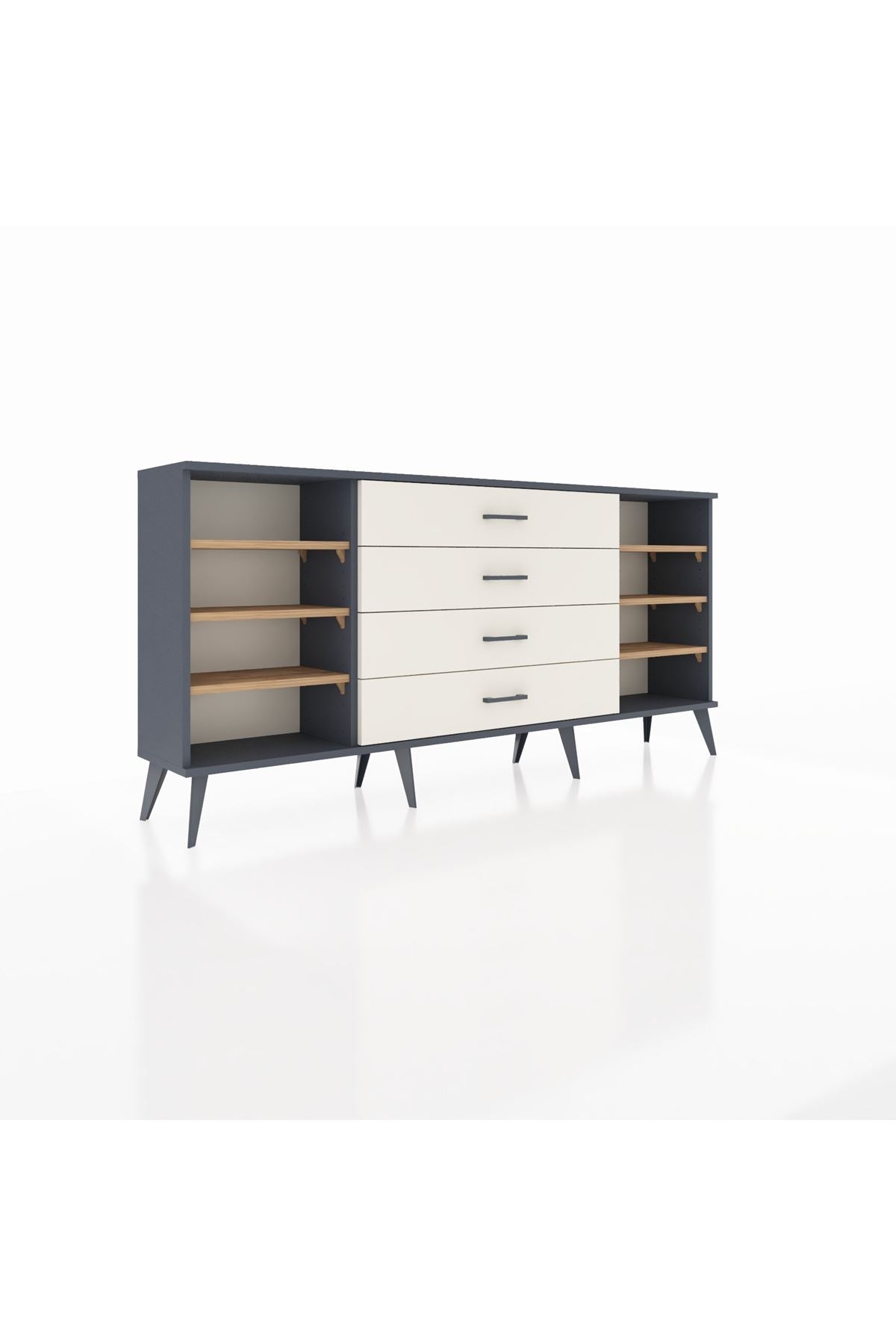 Arges Konsol 6 Raflı 4 Çekmeceli 176x30x83 - S148M027V10A
