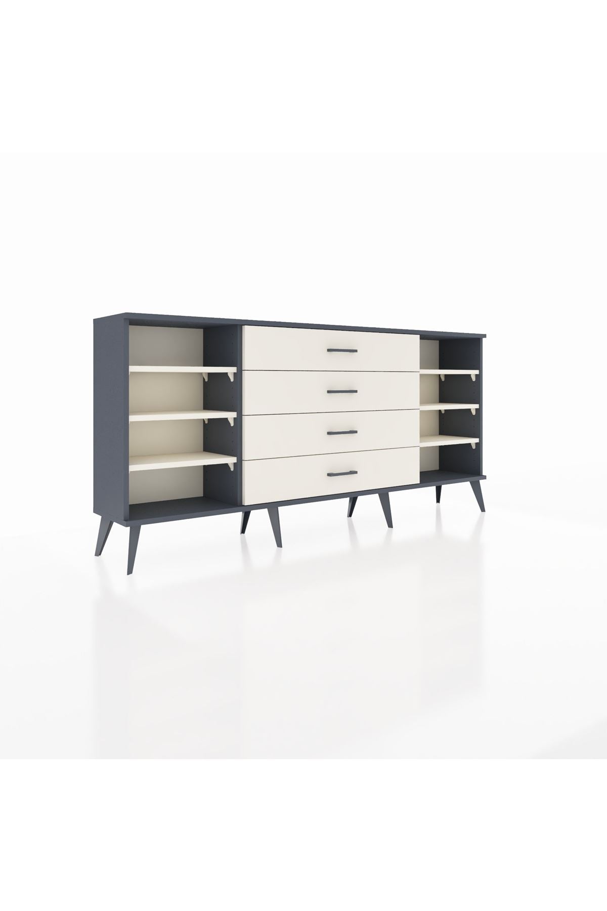 Arges Konsol 6 Raflı 4 Çekmeceli 176x30x83 - S148M027V13A