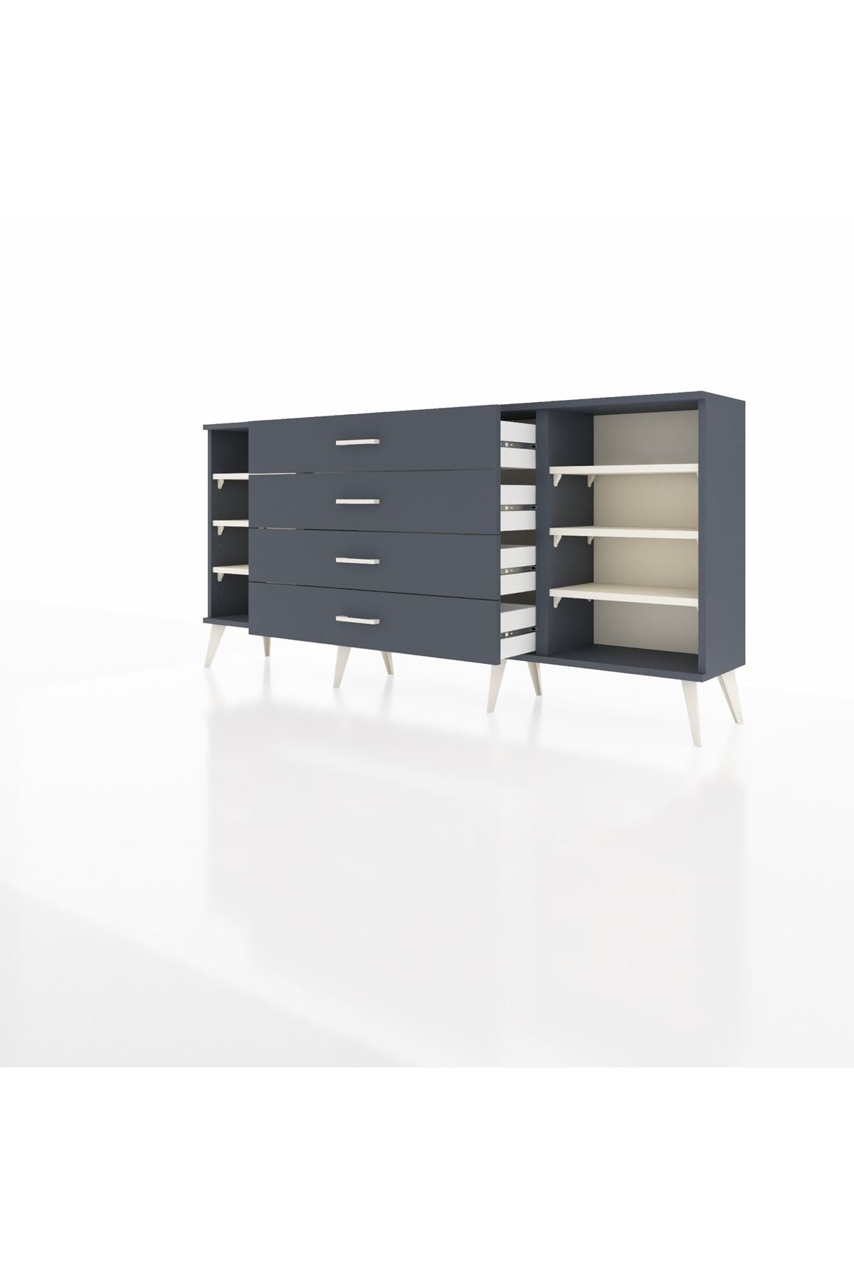Arges Konsol 6 Raflı 4 Çekmeceli 176x30x83 - S148M027V14A
