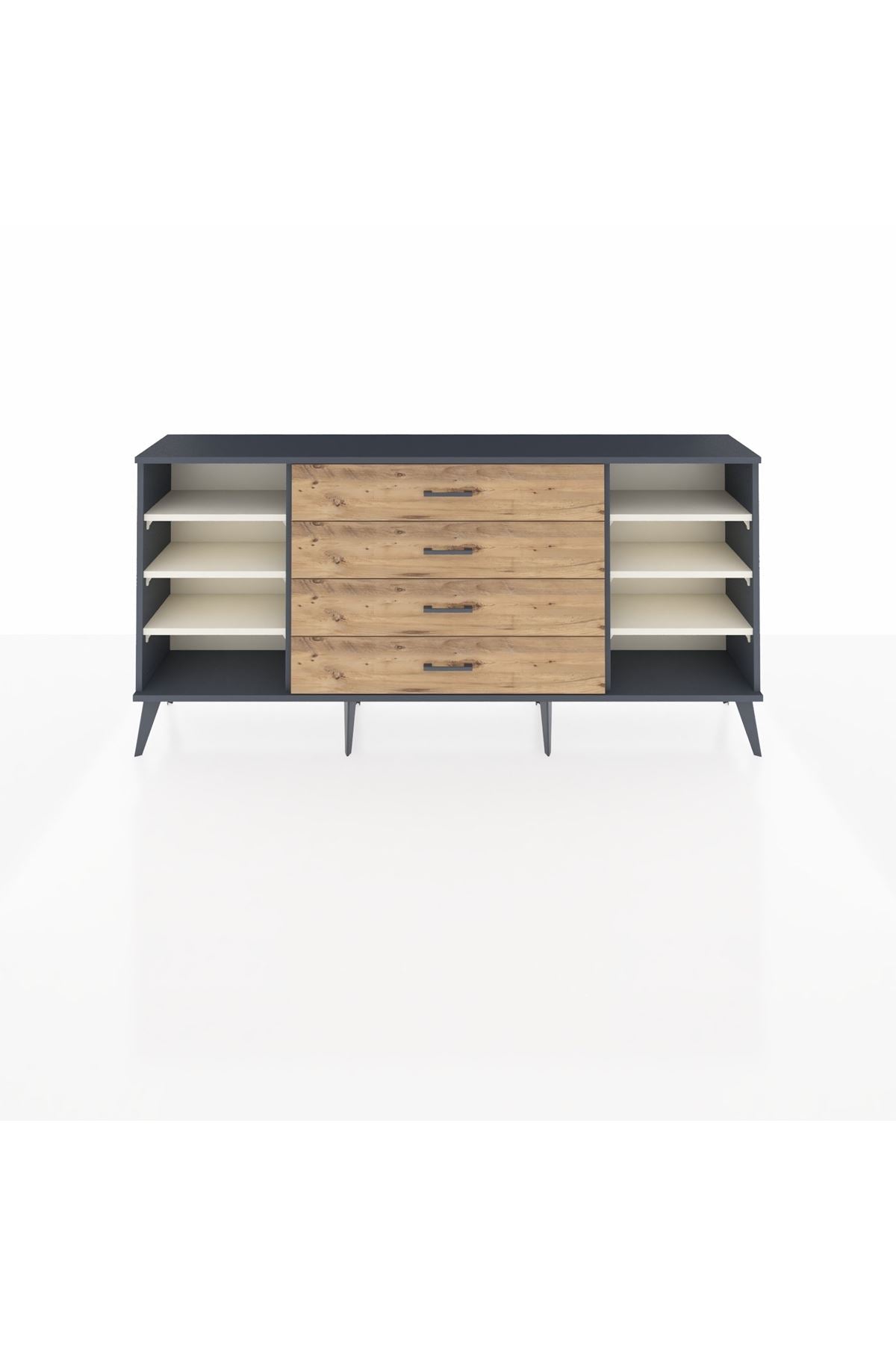 Arges Konsol 6 Raflı 4 Çekmeceli 176x30x83 - S148M027V15A