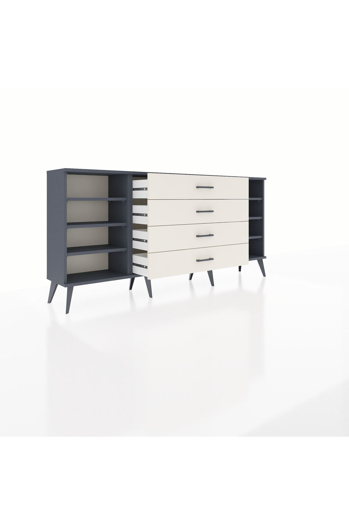 Arges Konsol 6 Raflı 4 Çekmeceli 176x30x83 - S148M027V16A