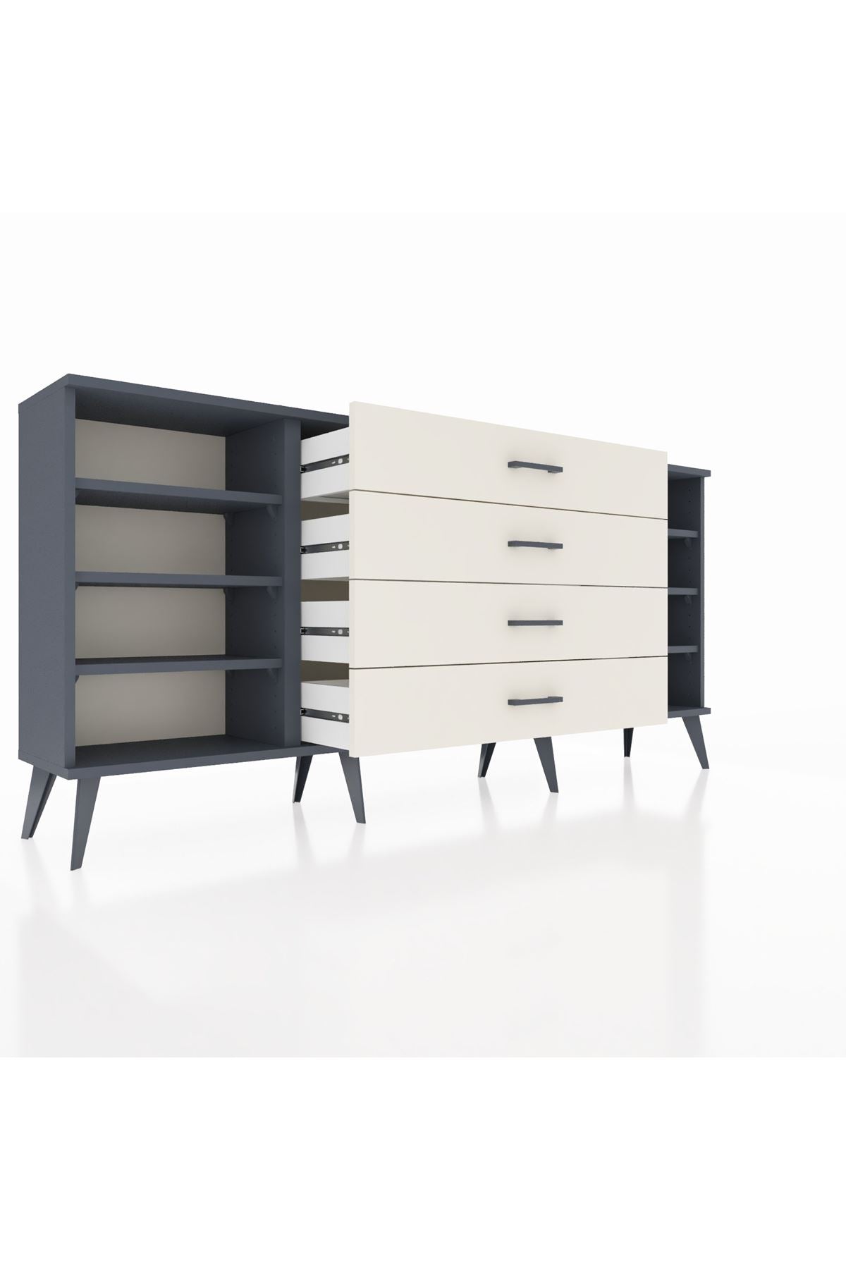 Arges Konsol 6 Raflı 4 Çekmeceli 176x30x83 - S148M027V16A