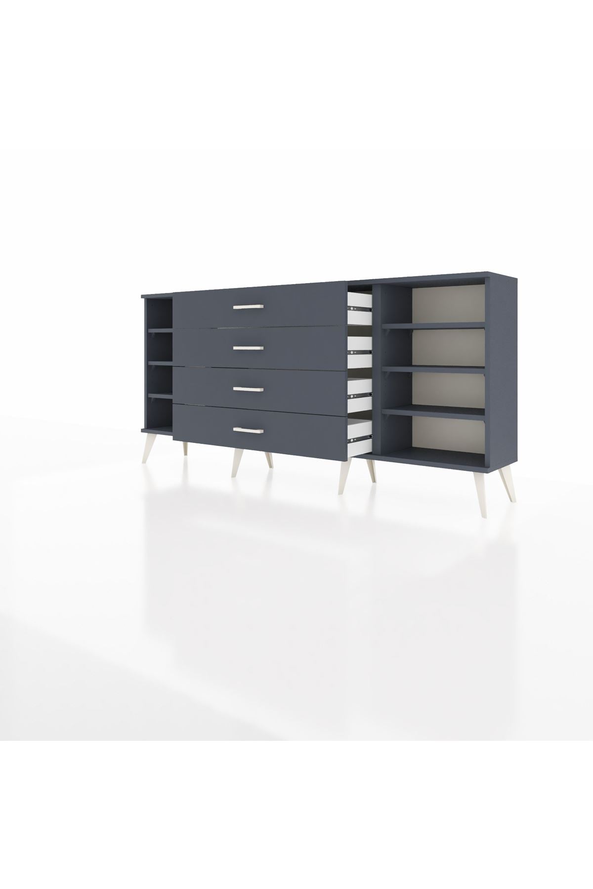 Arges Konsol 6 Raflı 4 Çekmeceli 176x30x83 - S148M027V17A