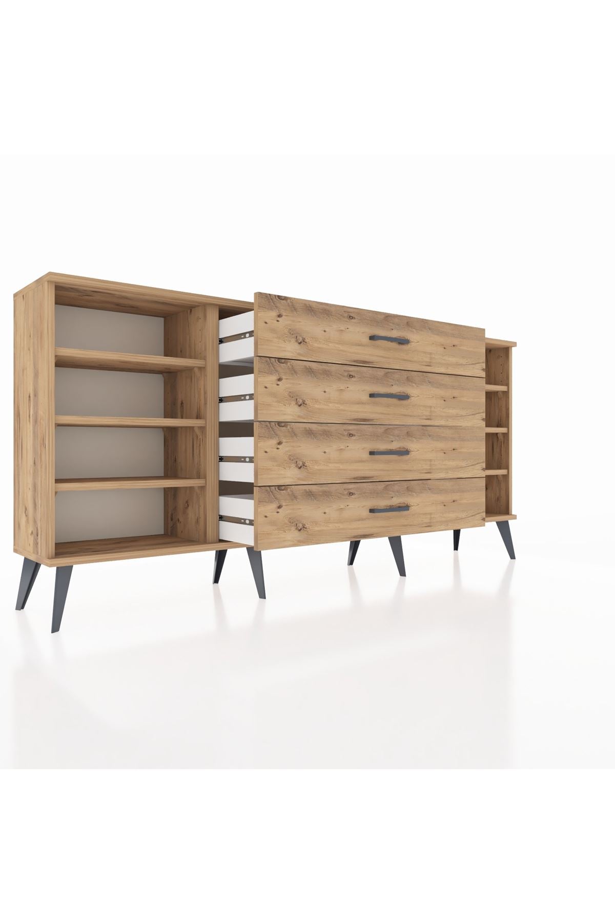 Arges Konsol 6 Raflı 4 Çekmeceli 176x30x83 - S148M027V21A