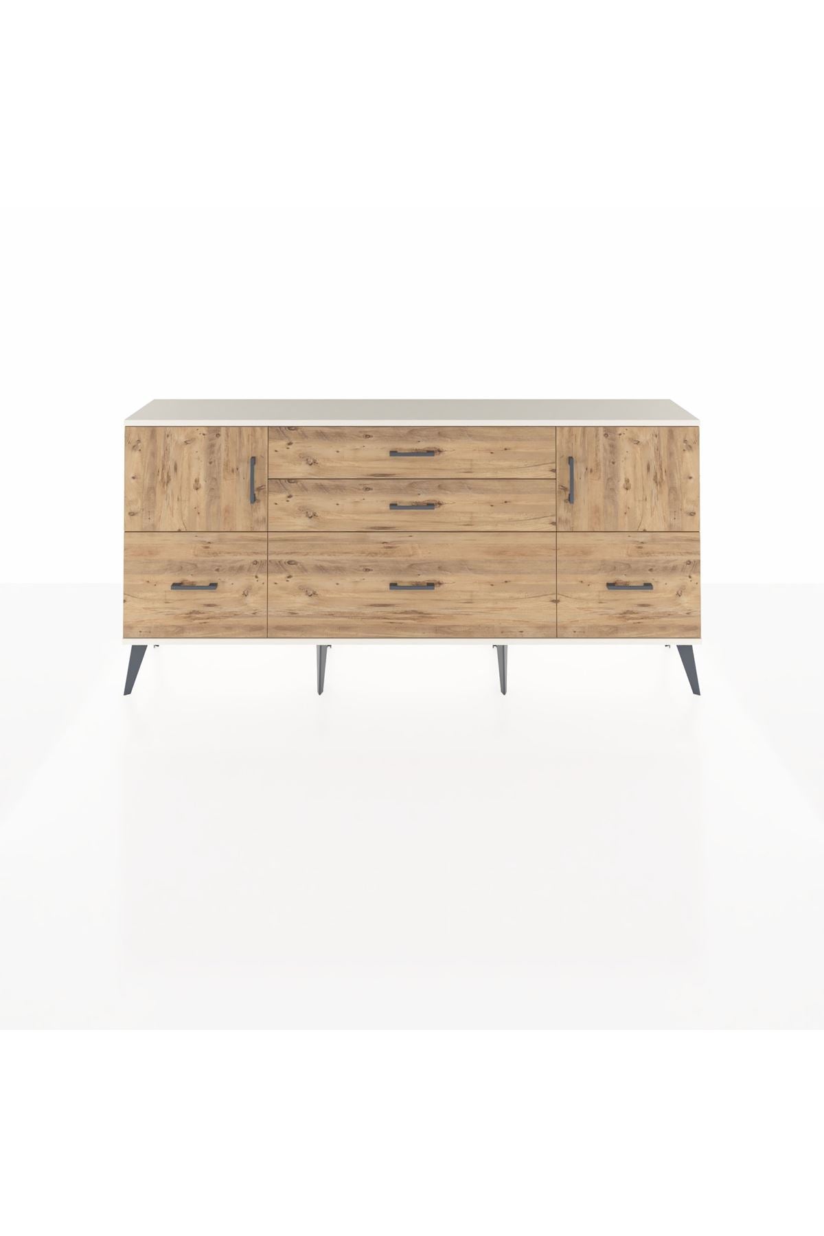Arges Konsol 2 Raflı 5 Çekmeceli 2 Kapaklı 176x30x83 - S148M029V03A