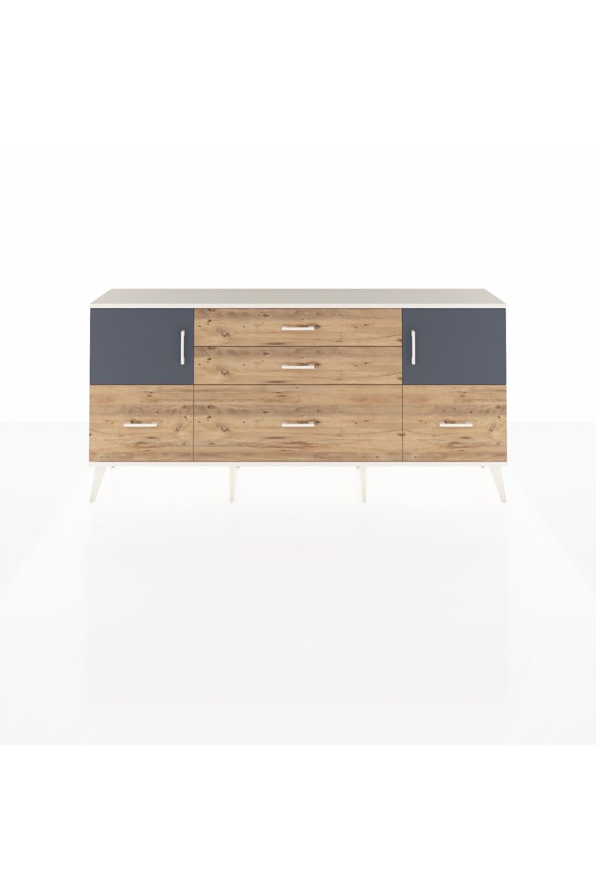 Arges Konsol 2 Raflı 5 Çekmeceli 2 Kapaklı 176x30x83 - S148M029V09A