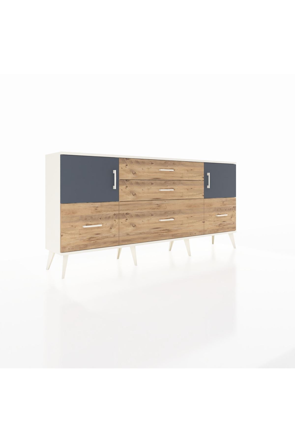 Arges Konsol 2 Raflı 5 Çekmeceli 2 Kapaklı 176x30x83 - S148M029V09A