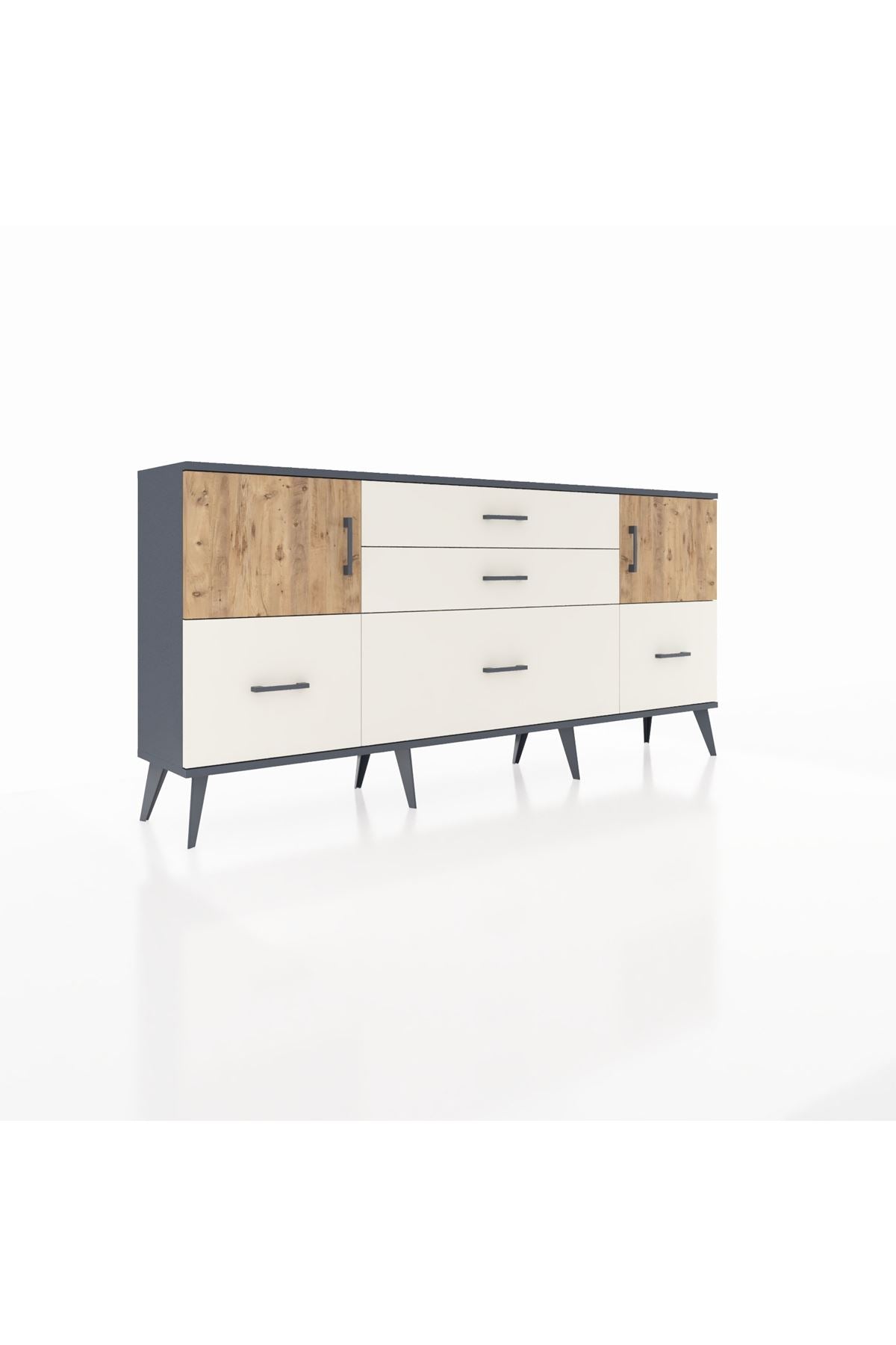 Arges Konsol 2 Raflı 5 Çekmeceli 2 Kapaklı 176x30x83 - S148M029V10A
