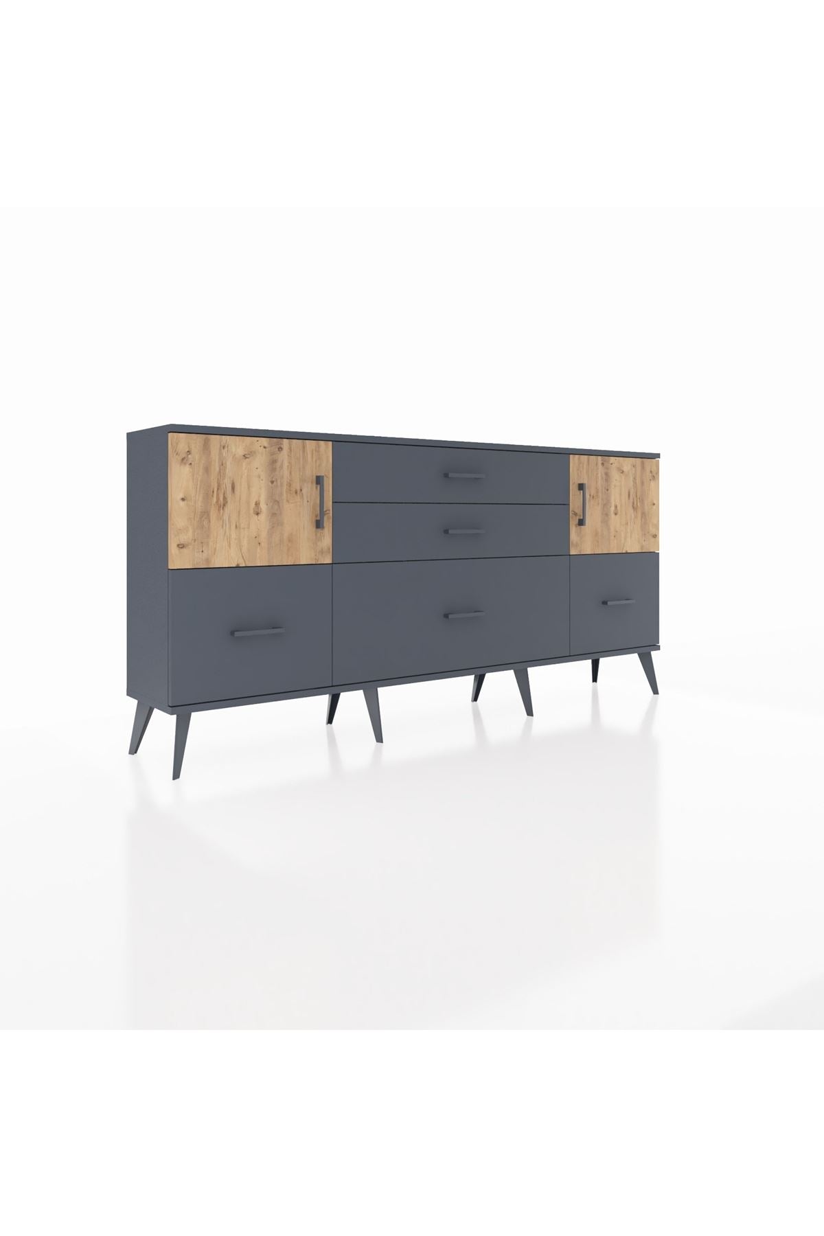 Arges Konsol 2 Raflı 5 Çekmeceli 2 Kapaklı 176x30x83 - S148M029V11A