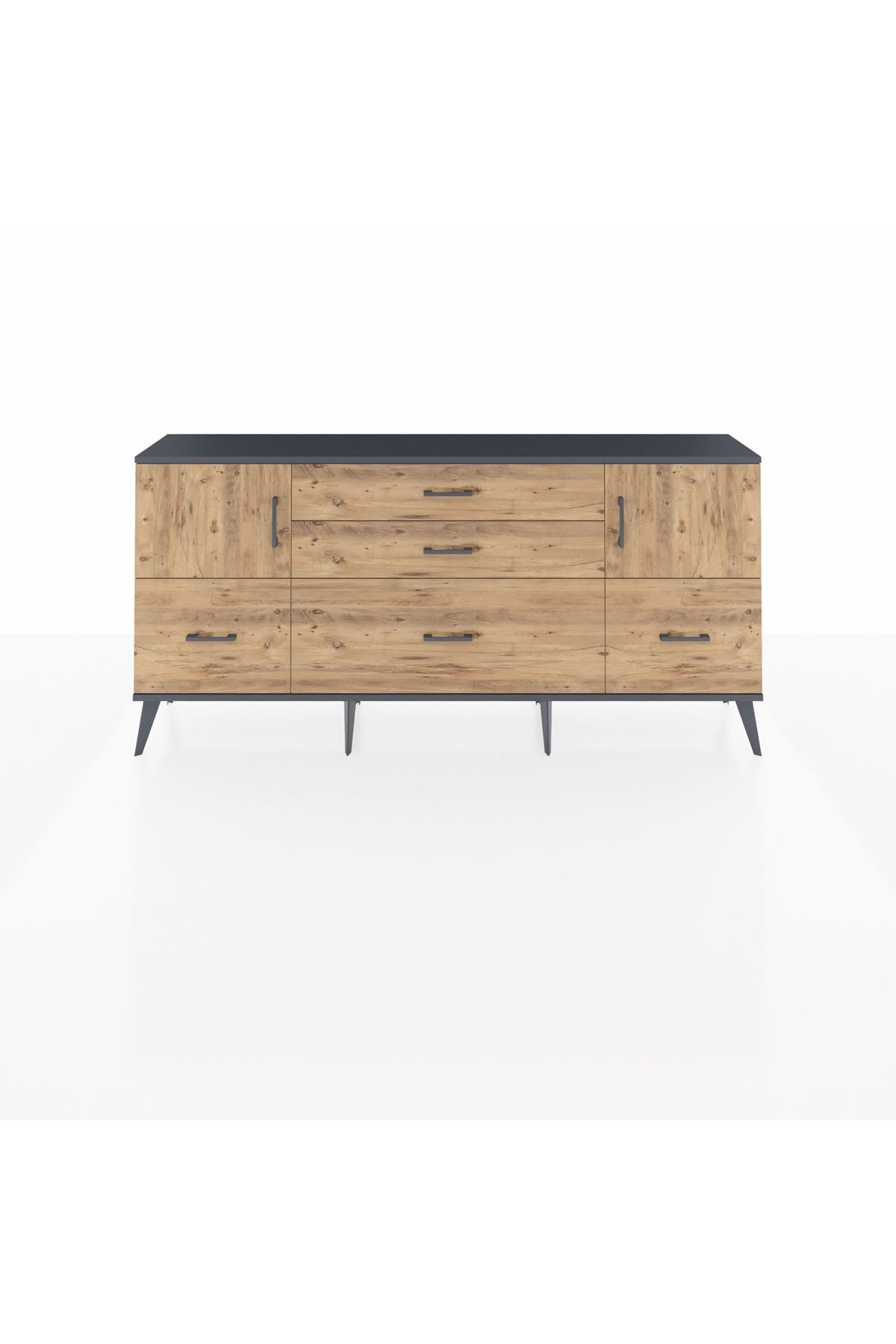 Arges Konsol 2 Raflı 5 Çekmeceli 2 Kapaklı 176x30x83 - S148M029V12A