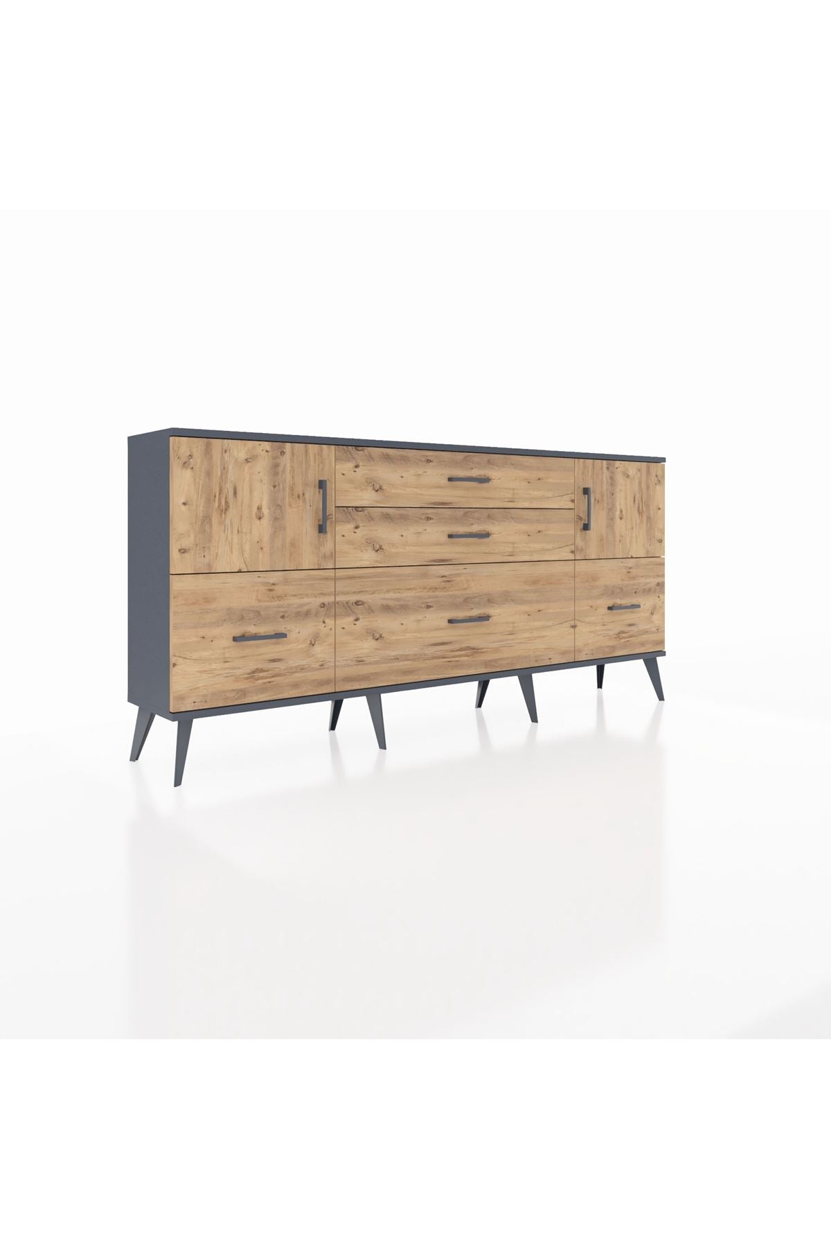 Arges Konsol 2 Raflı 5 Çekmeceli 2 Kapaklı 176x30x83 - S148M029V12A