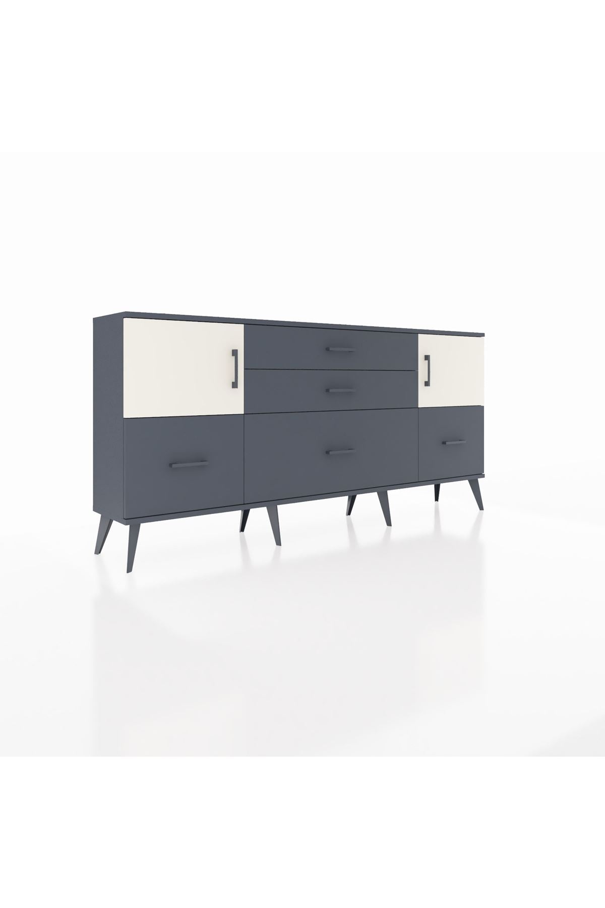 Arges Konsol 2 Raflı 5 Çekmeceli 2 Kapaklı 176x30x83 - S148M029V14A